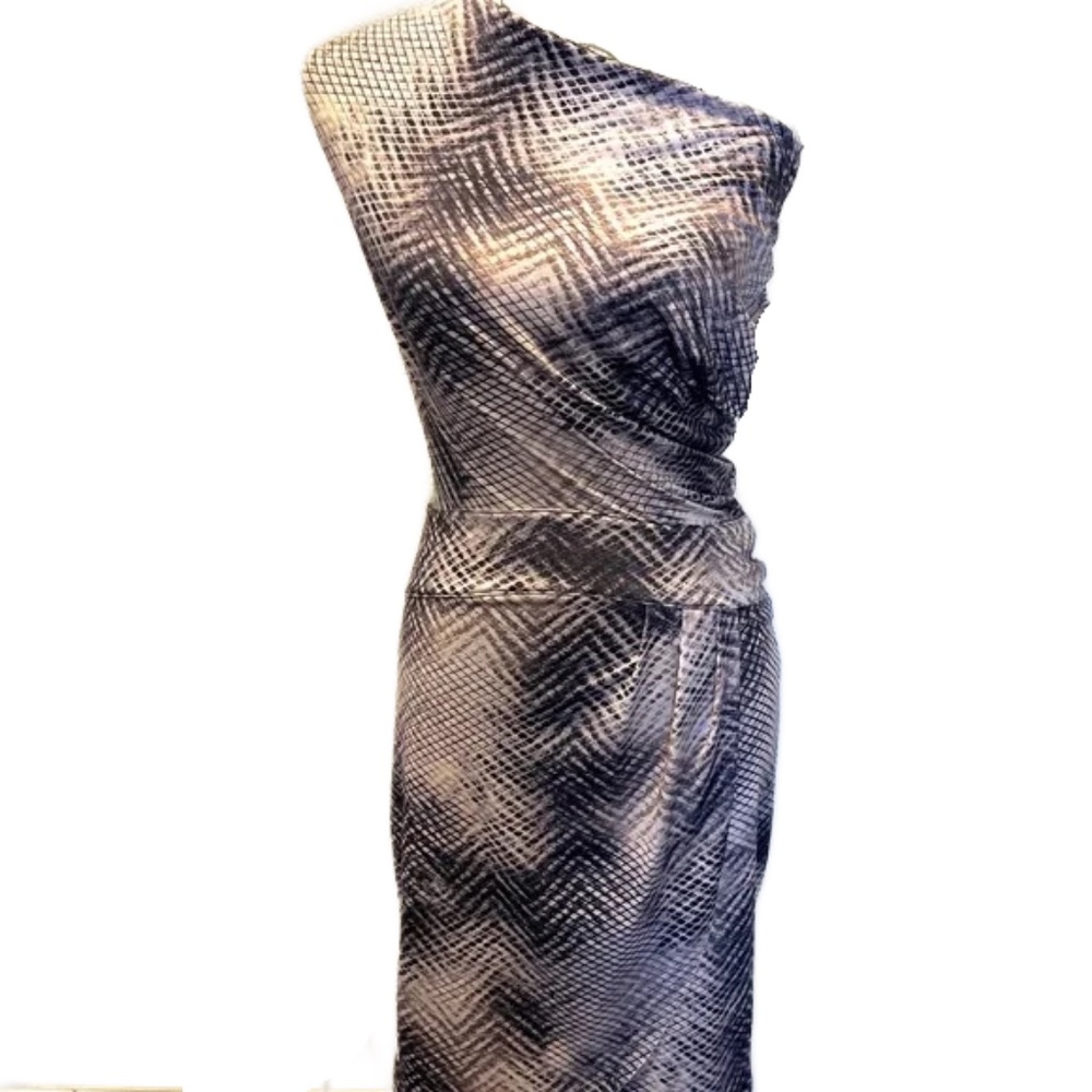 Sexy Komarov Snakeskin Faux wrap dress XS